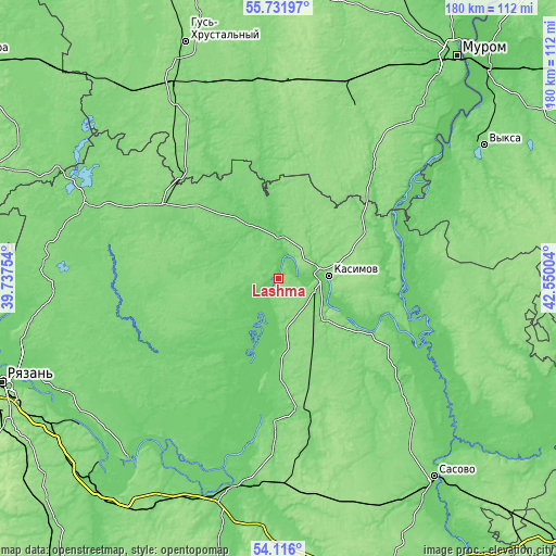 Topographic map of Lashma