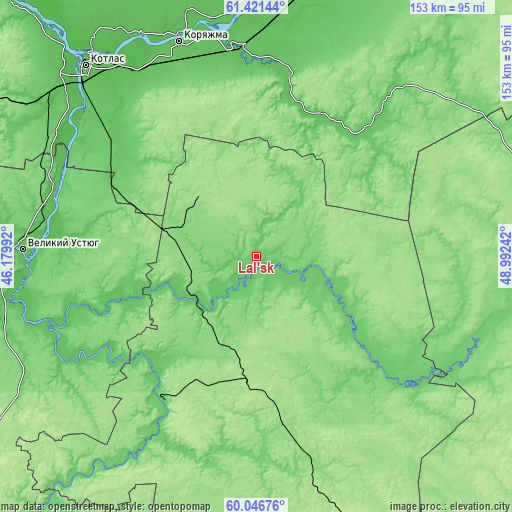 Topographic map of Lal’sk