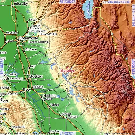 Topographic map of Murphys