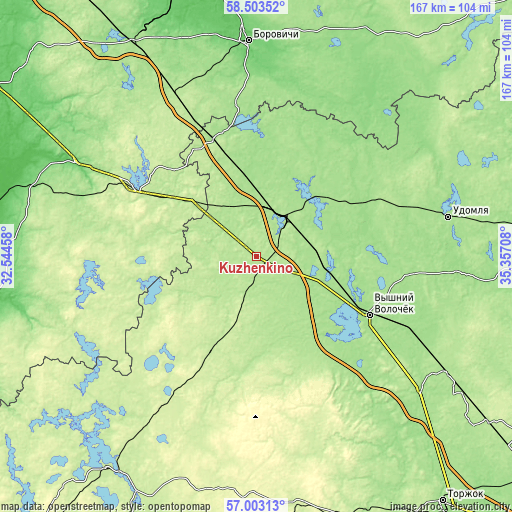 Topographic map of Kuzhenkino