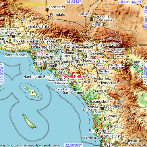 Topographic map of Portola Hills