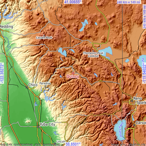 Topographic map of Quincy