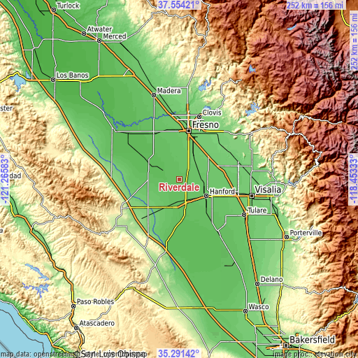 Topographic map of Riverdale