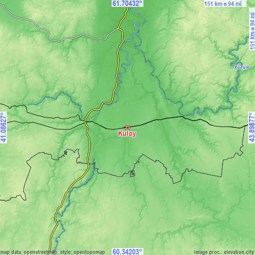 Topographic map of Kuloy