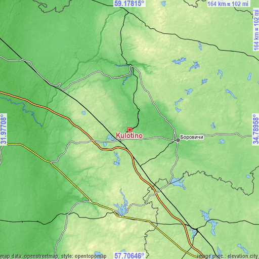 Topographic map of Kulotino