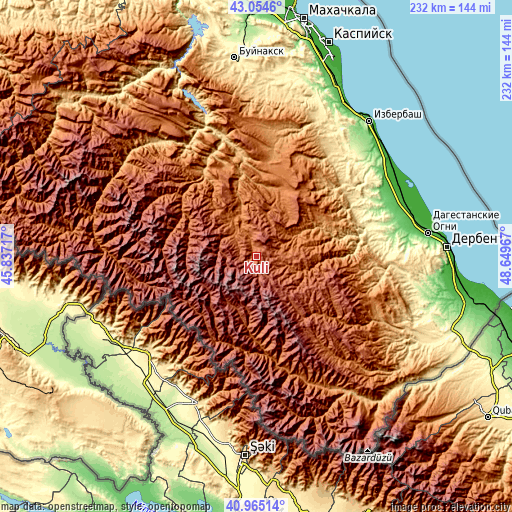 Topographic map of Kuli