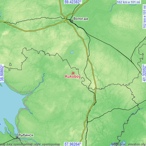 Topographic map of Kukoboy