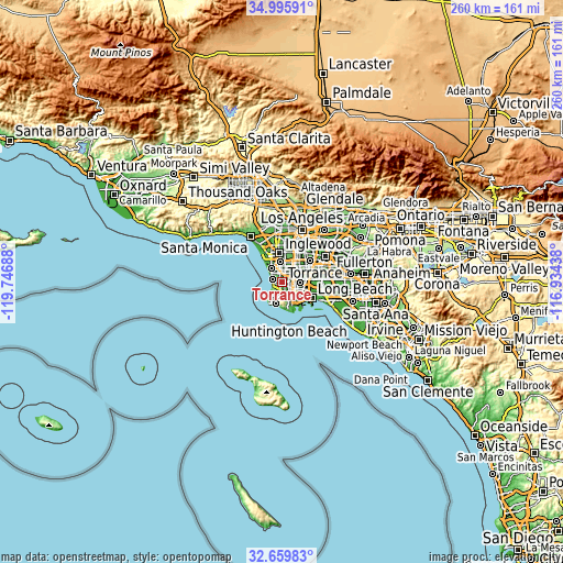 Topographic map of Torrance