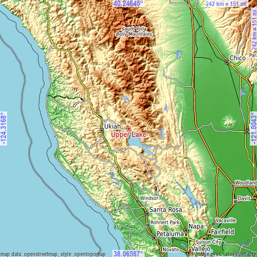 Topographic map of Upper Lake