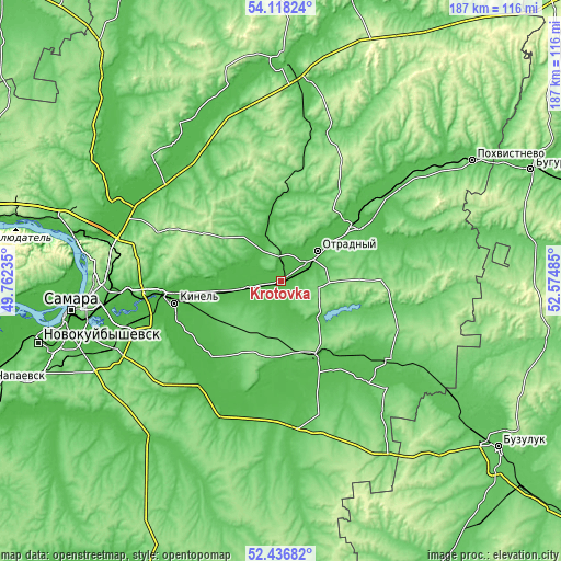 Topographic map of Krotovka