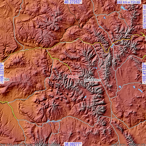 Topographic map of Aspen