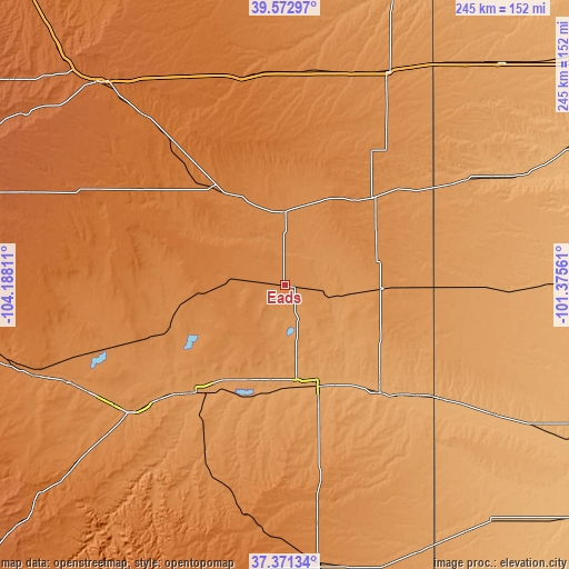 Topographic map of Eads