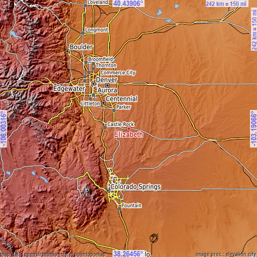 Topographic map of Elizabeth