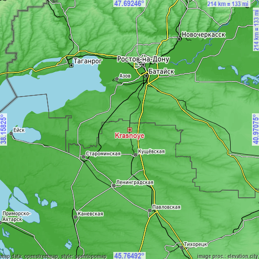 Topographic map of Krasnoye