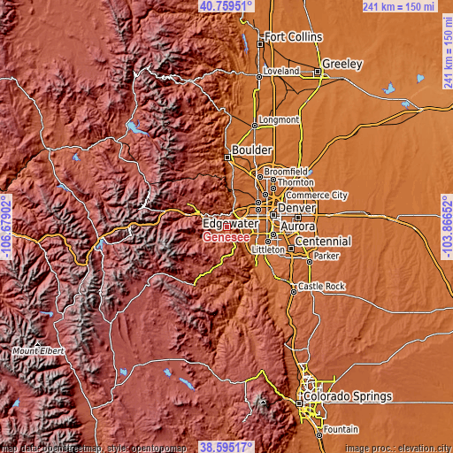 Topographic map of Genesee