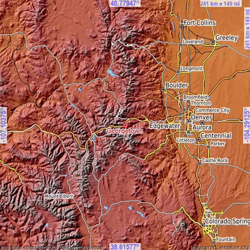 Topographic map of Georgetown