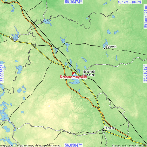 Topographic map of Krasnomayskiy