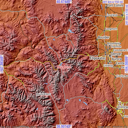 Topographic map of Keystone