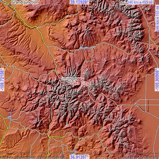 Topographic map of Lake City