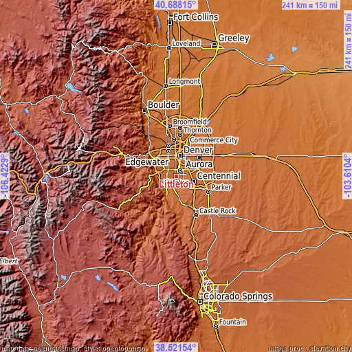Topographic map of Littleton