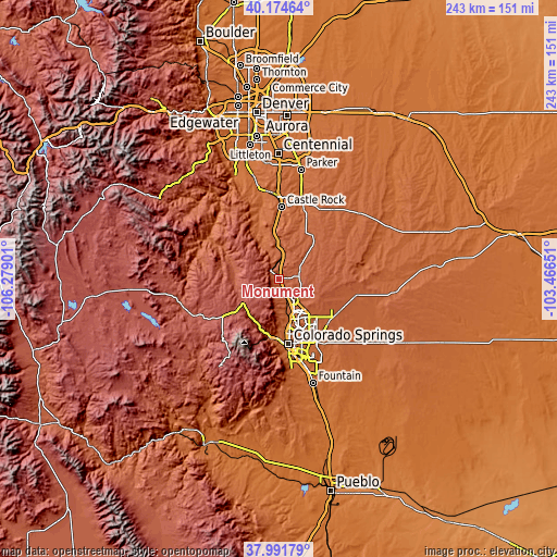 Topographic map of Monument