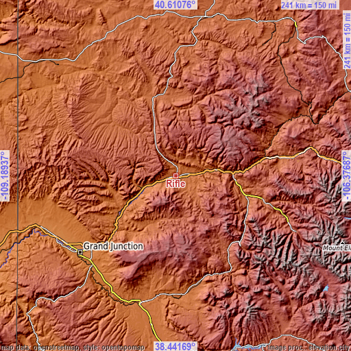 Topographic map of Rifle