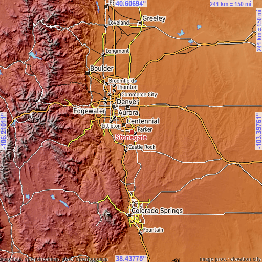 Topographic map of Stonegate