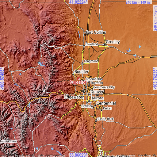 Topographic map of Superior