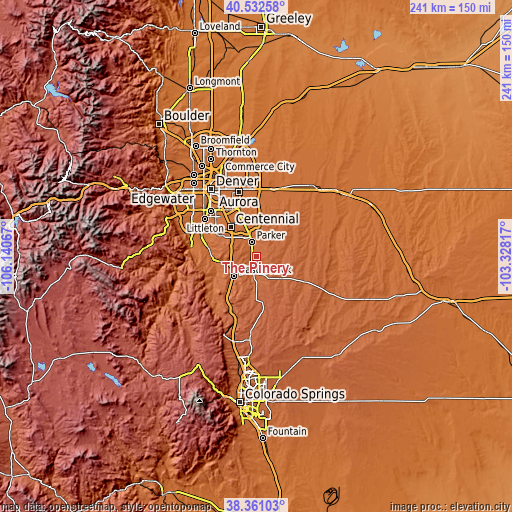 Topographic map of The Pinery