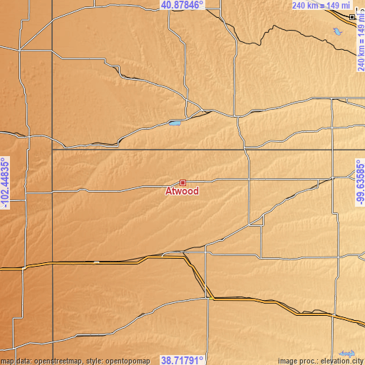 Topographic map of Atwood