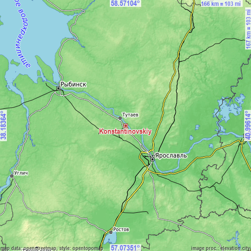 Topographic map of Konstantinovskiy
