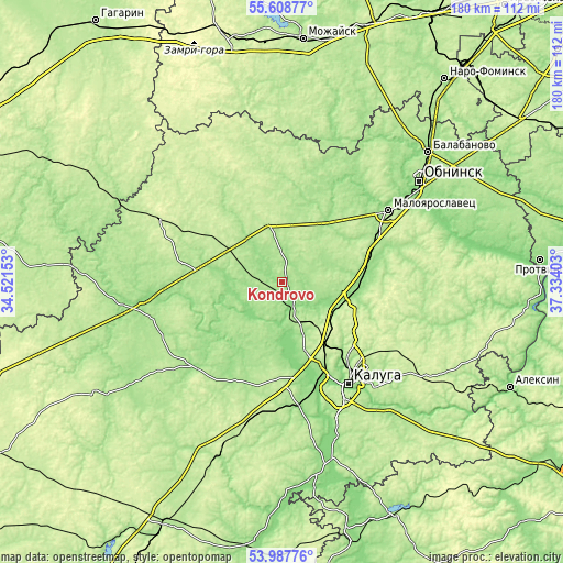 Topographic map of Kondrovo