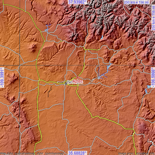 Topographic map of Aztec