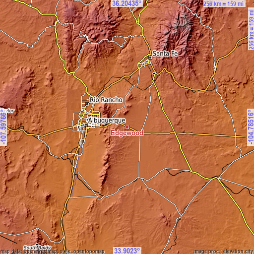 Topographic map of Edgewood