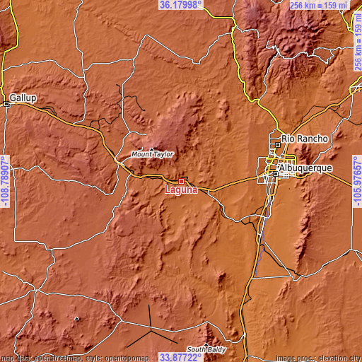 Topographic map of Laguna