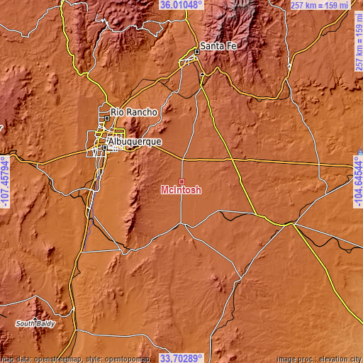 Topographic map of McIntosh