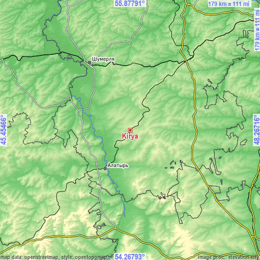 Topographic map of Kirya