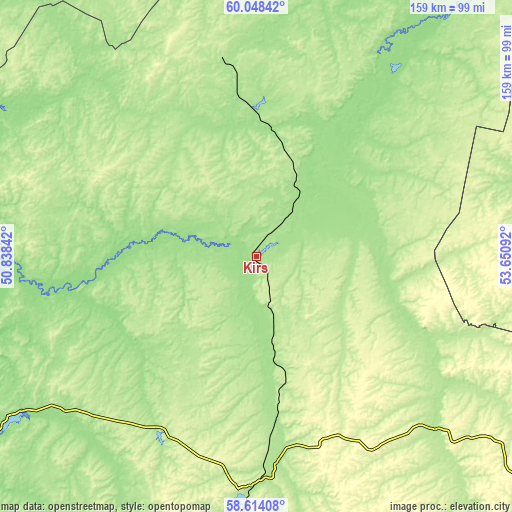 Topographic map of Kirs