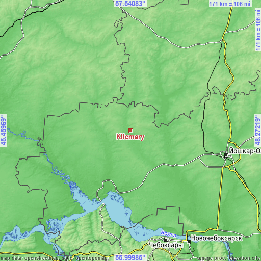 Topographic map of Kilemary