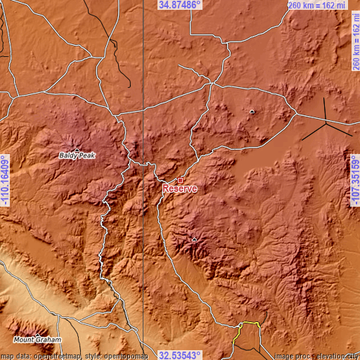 Topographic map of Reserve