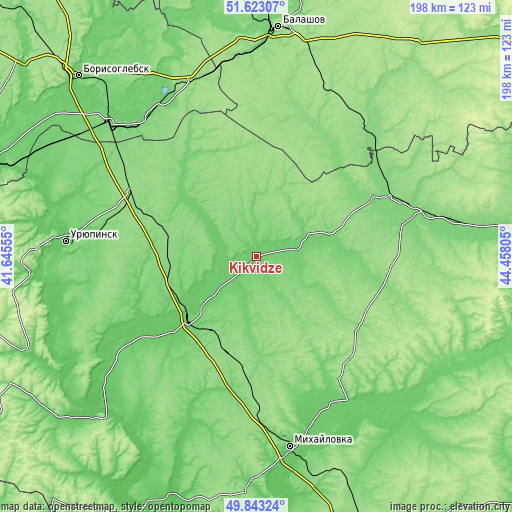 Topographic map of Kikvidze