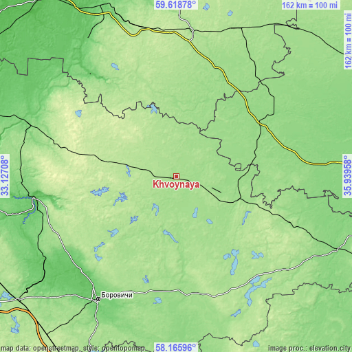 Topographic map of Khvoynaya