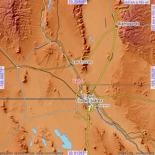 Topographic map of Vado