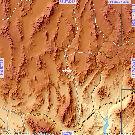 Topographic map of Alamo