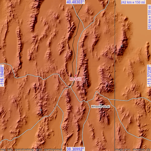 Topographic map of McGill