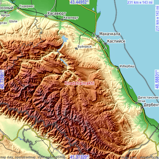 Topographic map of Khadzhalmakhi