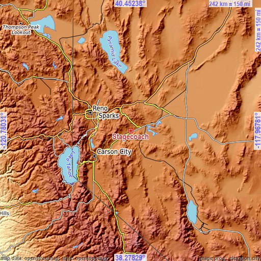 Topographic map of Stagecoach