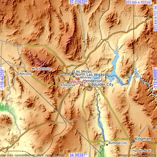 Topographic map of Whitney