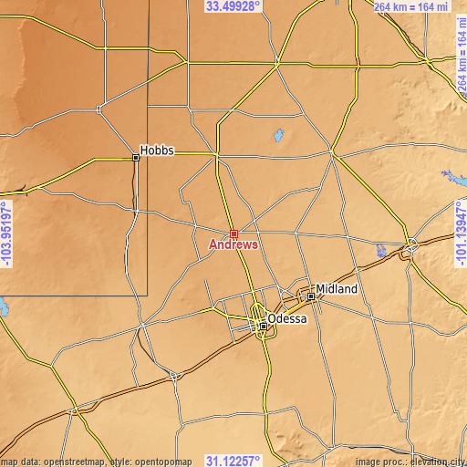 Topographic map of Andrews