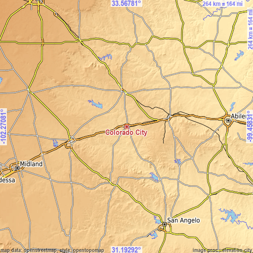 Topographic map of Colorado City
